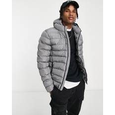 French Connection Jakker French Connection Hooded Row Padded Jacket Lgt Grey