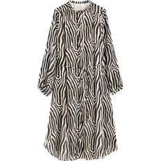 La Redoute Asymmetriske Tøj La Redoute Recycled Animal Print Dress With High Neck