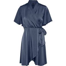 Blå Kjoler Vero Moda Amelia Wrap Dress Damer Størrelse: Blå