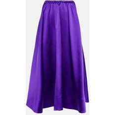 Lilla - Silke Nederdele Valentino Pleated satin midi skirt purple