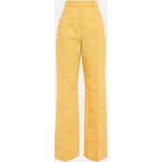 Dame - Lærred - M Bukser Jacquemus Yellow Le Raphia 'Le Pantalon Sauge' Trousers 250 Yellow FR