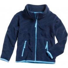 Playshoes Unisex Kinder Kinder Fleece-Jacke Farbig Abgesetzt 420014, Marine