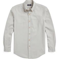 Polo Ralph Lauren Grå Skjorter Polo Ralph Lauren Slim Fit Cotton Textured Shirt Grey Fog