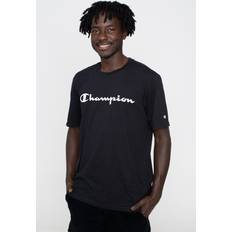 Champion Bomuld - Herre - S T-shirts & Toppe Champion Script Logo Crewneck T-shirt Herrer Kortærmet T-shirts Sort