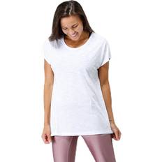 Casall L Overdele Casall Raw Elastic Tee White, Female, Tøj, T-shirt, Træning, Hvid