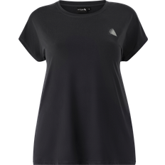 Zizzi M T-shirts Zizzi Abasic, S/s, O-neck Tee T-shirt A00053l Black