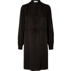 46 - Sort Kjoler Selected Femme SLFTyra Short Dress Kjole Black