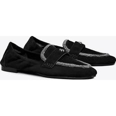 Tory Burch 8,5 Loafers Tory Burch Crystal-embellished suede loafers black