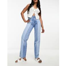 Wrangler Dame - L34 Tøj Wrangler – Ljusblå jeans mom-modell med två