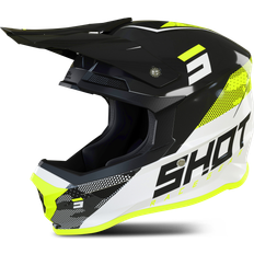 Shot Furious Camo Motocross Helmet, black-white-yellow, 2XL, black-white-yellow