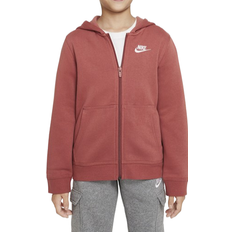 Nike Kid's Sportswear Club Full Zip Fleece Hoodie - Canyon Rust/Canyon Rust/White