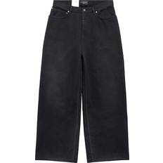 Balenciaga Polyester Bukser & Shorts Balenciaga Sticker wide-leg jeans black