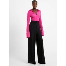 French Connection Sort Bukser & Shorts French Connection Echo Wide Leg Crepe Trousers