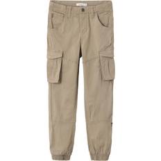 Cargobukser - Drenge Name It Kid's Regular Fit Cargo Pants - Elephant Skin