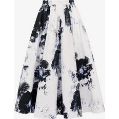 Alexander McQueen Dame Tøj Alexander McQueen Midi skirt floral BLACK