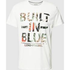 Blend Hvid T-shirts & Toppe Blend T-Shirt 20715039 Weiß Regular Fit