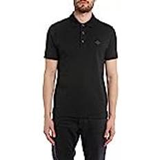 Replay 56 T-shirts & Toppe Replay Poloshirt mit Label-Detail in Black, Größe