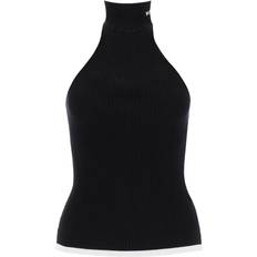 MSGM T-shirts & Toppe MSGM Ribbed Tank Top With Halterneck