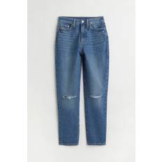 H&M 48 - Blå Tøj H&M Mom Comfort Ultra High Ankle Jeans Denimblå Loose jeans. Farve: Denim blue størrelse