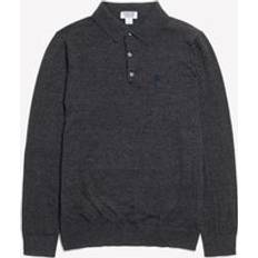 M - Nylon Polotrøjer Burton Rich Embroidered Long Sleeve Knitted Polo Charcoal