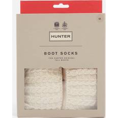 Hunter 34 Tøj Hunter Women's Cable Knit and Fleece Tall Boot Socks White