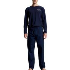 Tommy Hilfiger Blå - Herre Pyjamasser Tommy Hilfiger Long Sleeve Woven Pyjama Set Navy-2