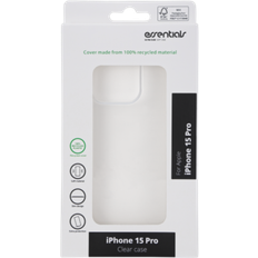Essentials Apple iPhone 15 Pro Mobiletuier Essentials genbrugt TPU-cover iPhone 15 Pro Gennemsigtig