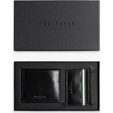 Ted Baker Granony Glasgow Stripe Wallet And Card Holder Mens Black Set 273210 BLACK