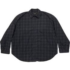 Balenciaga Checked flannel shirt GREY