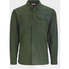 Herre - M - Nylon Skjorter Simms Guide Logo Long-Sleeve Shirt for Men Riffle Green Green