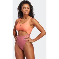 32 - Dame - Orange Badedragter adidas Colorblock Swimsuit Coral Fusion Pink Strata Coral Fusion