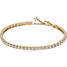 Pandora Guldbelagt Armbånd Pandora Sparkling Tennis Bracelet - Gold/Transparent