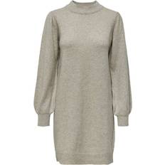 Dame - Høj krave Kjoler JdY High Neck Knitted Dress - Grey/Chateau Grey