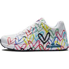 Skechers 43 - Dame Sneakers Skechers Uno Spread the Love W - White/Multicolour