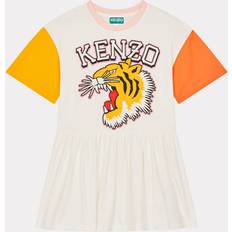 Kenzo Børnetøj Kenzo Kids Short-sleeved Dress Off White Girls 10Yrs