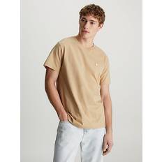 Calvin Klein Beige T-shirts & Toppe Calvin Klein Cotton Badge T-shirt Beige