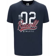Russell Athletic Herre T-shirts & Toppe Russell Athletic Kurzarm-T-Shirt Amt A30101 für Herren Dunkelblau