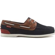 Chatham Herre Sko Chatham Gallery II Leather Boat Shoes, Navy/Tan