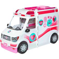 Barbies - Dukkebil Dukker & Dukkehus Barbie Emergency Vehicle Transforms Into Care Clinic with 20+ Pieces