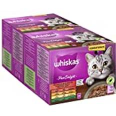 Whiskas Katte - Vådfoder Kæledyr Whiskas 1+ Katzenfutter Pure Delight Klassische Auswahl Gelee, 24x85g