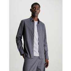 Calvin Klein Elastan/Lycra/Spandex Skjorter Calvin Klein Slim Poplin Stretch Shirt Grey