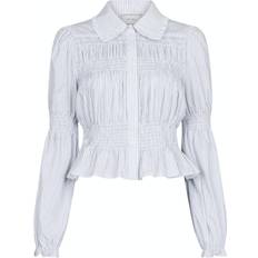 36 - Dame - L Skjorter Neo Noir Kella Stripe Smock Shirt White hvid 42/XL