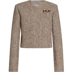 Chloé Dame Overtøj Chloé Short fitted jacket Multicolor 82% Wool, 15% Cotton, 3% Polyamide Multicolor