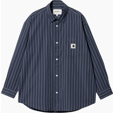 Carhartt Dame - Hvid Overdele Carhartt W' L/S Orlean Shirt Orlean Stripe, Blue/White WIP Stribet