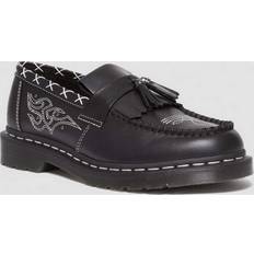 39 - 6,5 - Herre Loafers Dr. Martens Men's Adrian Contrast Stitch Leather Tassel Loafers in Black/White