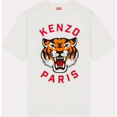 Kenzo Bomuld T-shirts & Toppe Kenzo White Paris Lucky Tiger T-Shirt OFF WHITE