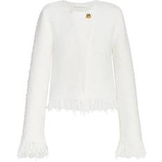 Chloé Dame Overtøj Chloé Wool, silk, and cashmere-blend jacket white