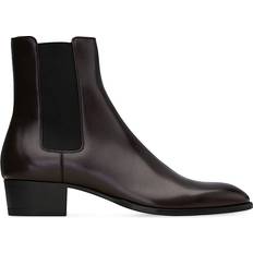 Saint Laurent Wyatt leather Chelsea boots brown