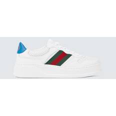 Gucci Leather sneakers with Web white