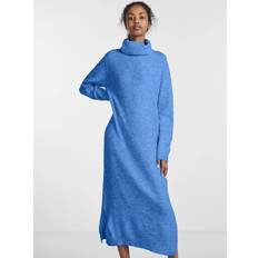 Blå - Dame - Lange kjoler - Polyester Pieces Pcjuliana Knitted Dress